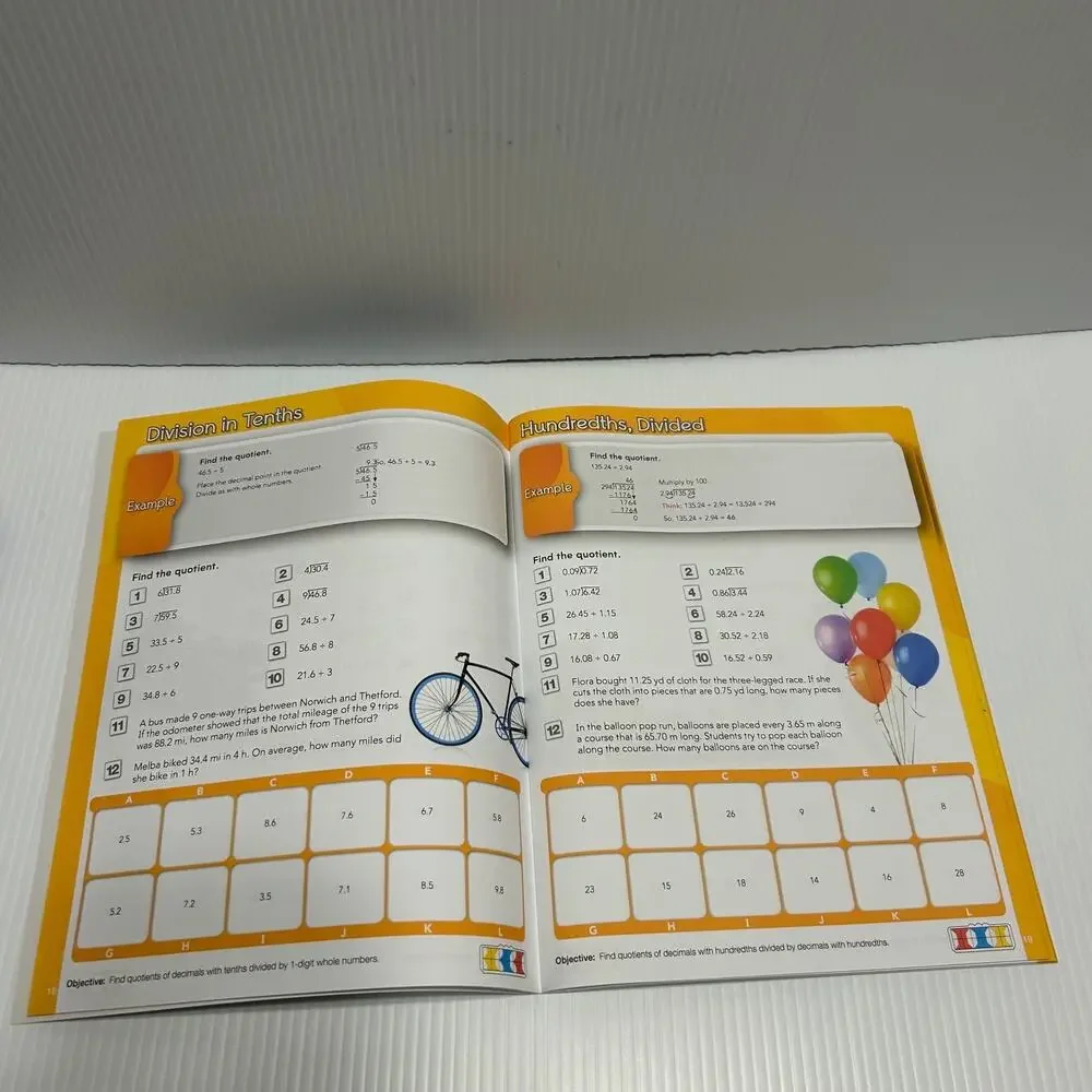 VersaTiles Math Take Along Pack Grade 6 Interactive Workbook System Homeschool